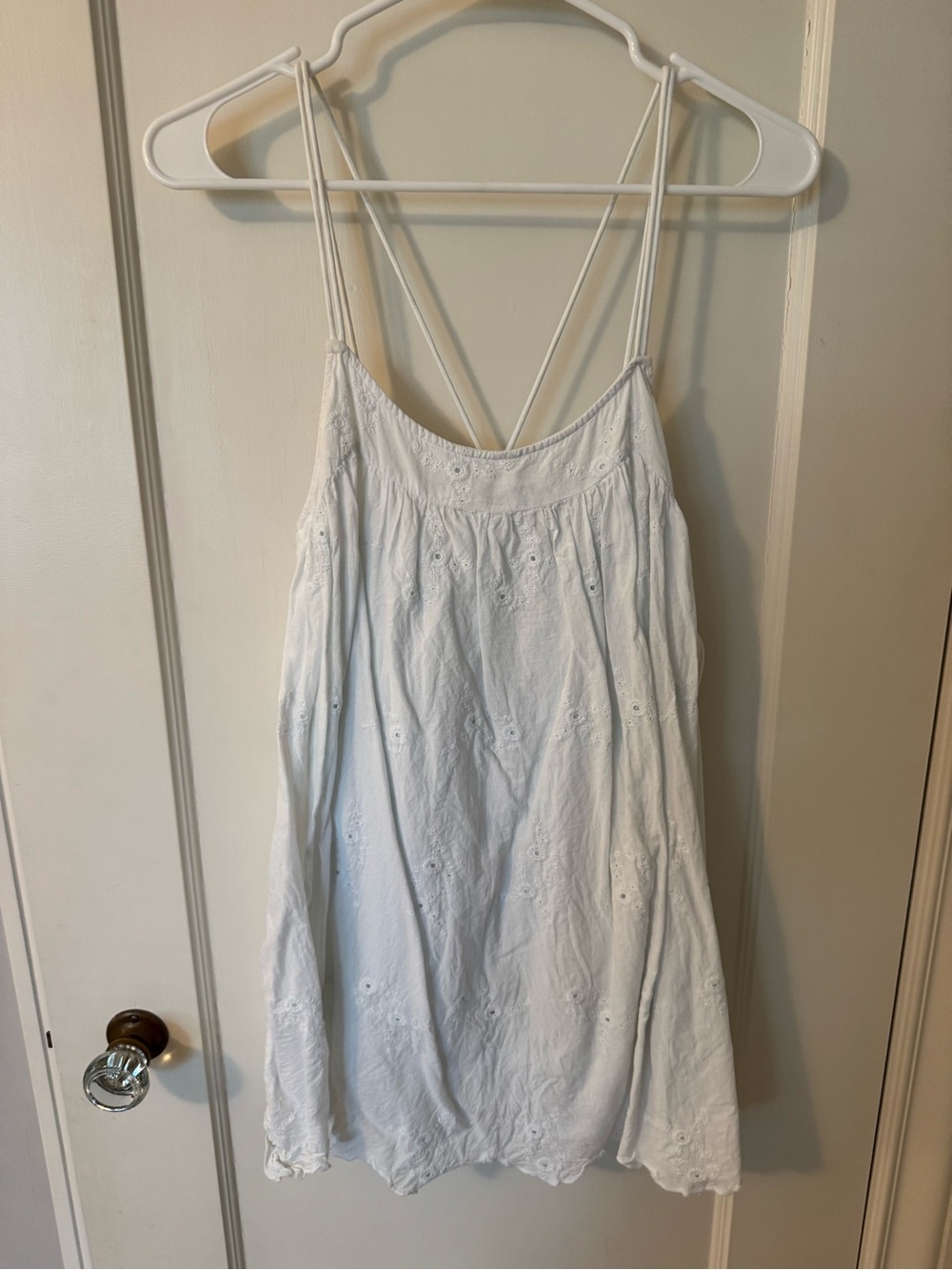 Zara White Eyelet Sundress